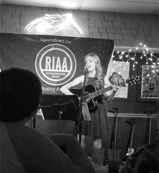 Jerica performing at the Blue Bird Cafe, Nashville TN